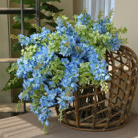 Flor Artificial De Lino Delphinium 75cm En Seda Para Decoración De Hogar Boda Navidad Sala De Estar DIY Flores Falsas Nordicas - details 3