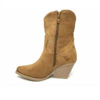 Botines de Mujer, Cowboy, Invierno 2024, Tacón Medio, Marrones, Beige, Camperas casual, Moda Joven - details 1