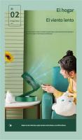 Ventilador pequeño, recargable, de larga duración, USB, telescópico, plegable, vertical, eléctrico, para exteriores, de pie - details 2
