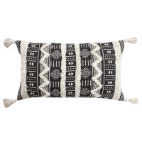 CAPRILO REGALOS & DECORACIÓN Cojín Decorativo Rectangular de Algodón con Relleno "Cenefas y Borlas". Adornos. Decoración del Hogar. Regalos Originales. Textil. 61 x 36 x 10 cm - details 0