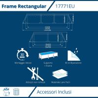 YUMO HOUSE-Avenli Piscina Rectangular con Estructura metálica 300x207x65cm con depuradora ,3701L ,Montaje fácil en 30minutos / Piscina Rectangular amb Estructura metàl·lica - details 2