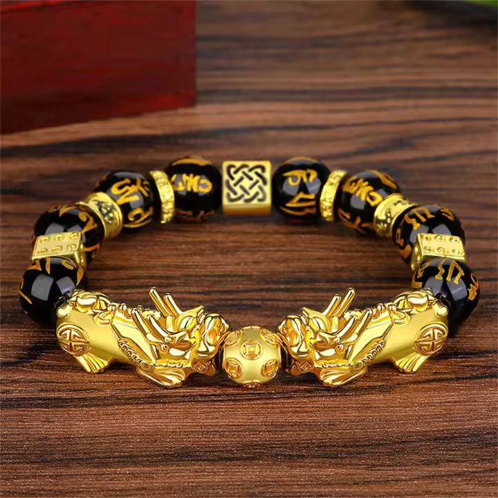Pulsera De Hombre Volcánico De Piedra Volcánica Pulverizada Con Cruz Corona Negra Hematita Perla Pulsera De Buda Tíbetano Cadena De Muñeca Joyería De Moda Vintage - 1