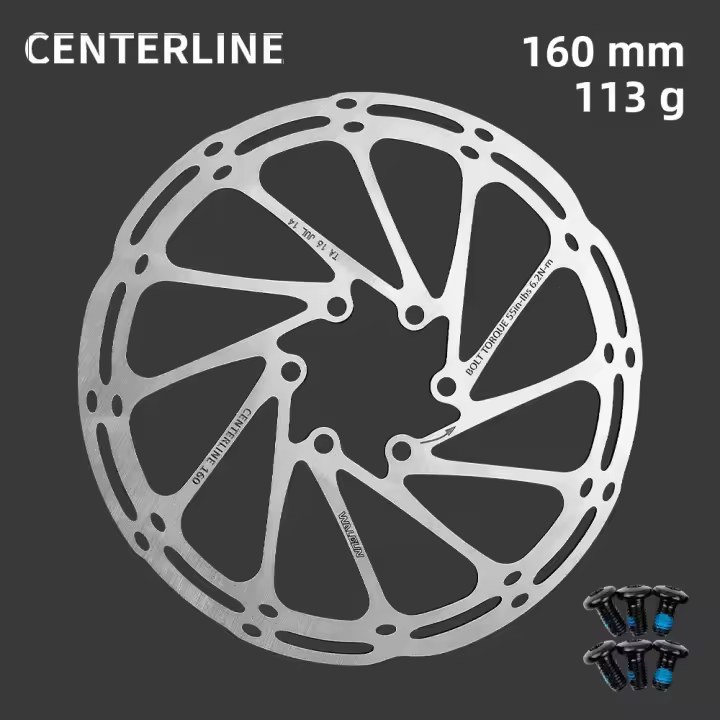 Rotura De Freno De Bicicleta Centerline 160mm 180mm 203mm Con 6 Tornillos T25 Disco De Freno Para MTB Y Bicicletas De Carretera Piezas De Freno Hydraulico - 1