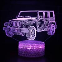 Lámpara De Noche 3D LED Táctil Para Coche Camión Tractor Excavadora Ilusión De Mesa Decorativa Para Dormitorio De Bebé Regalo Para Navidad Cumpleaños - details 6