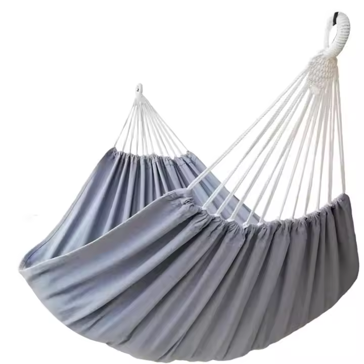 SSITO - Hamaca de 2 Plazas - Lona Gris - 220x150cm - 1