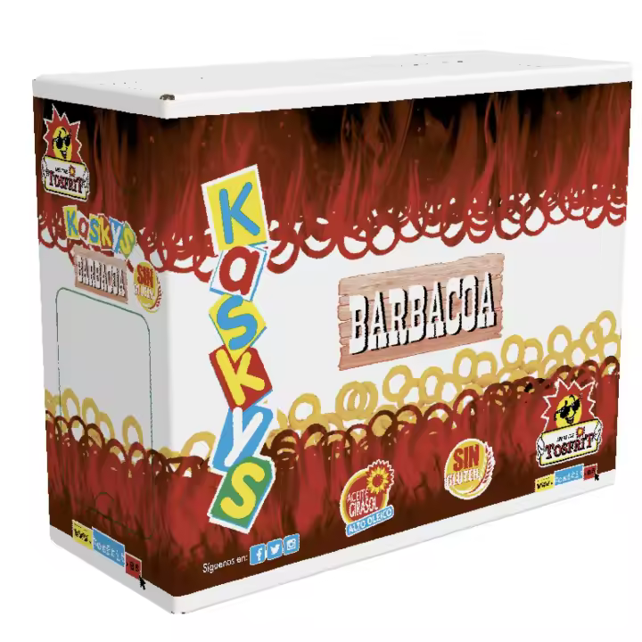 Tosfrit Aperitivos: Caja de Kaskys BBQ - Aros de Maíz Fritos Sabor a Barbacoa - Elige Tu Tamaño - 1