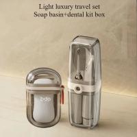 Juego De Caja De Detergente Y Portajabón De Viaje Duradero De Plástico Accesorios De Baño Perfectos Para Camping - details 4
