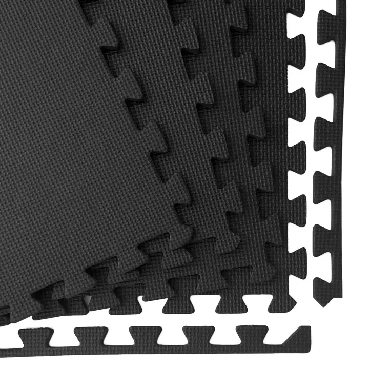Pack Esterilla Fitness Puzzle Suelo Gimnasio, 60 x 60 x 1cm, Tatami Puzle, Set Protección Goma Eva, Colchoneta Pesas Gym y Máquinas Deporte Entrenamiento - 1