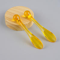 Cuchara De Massaje Para Ojos 1pcs Espátula Cosmética Transparente Para Cuidado De La Piel Y Máscaras Faciales Antiarrugas Material PP - details 3