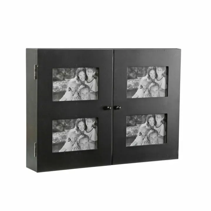 Caja Llaves Cubrecontador Negro de Madera 46x33x8.5cm - 1