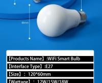 Bombilla LED Inteligente Tuya WiFi E27 12/15/18W Control Remoto Por App Color Ajustable Alexa Google Home Iluminación Interior - details 22