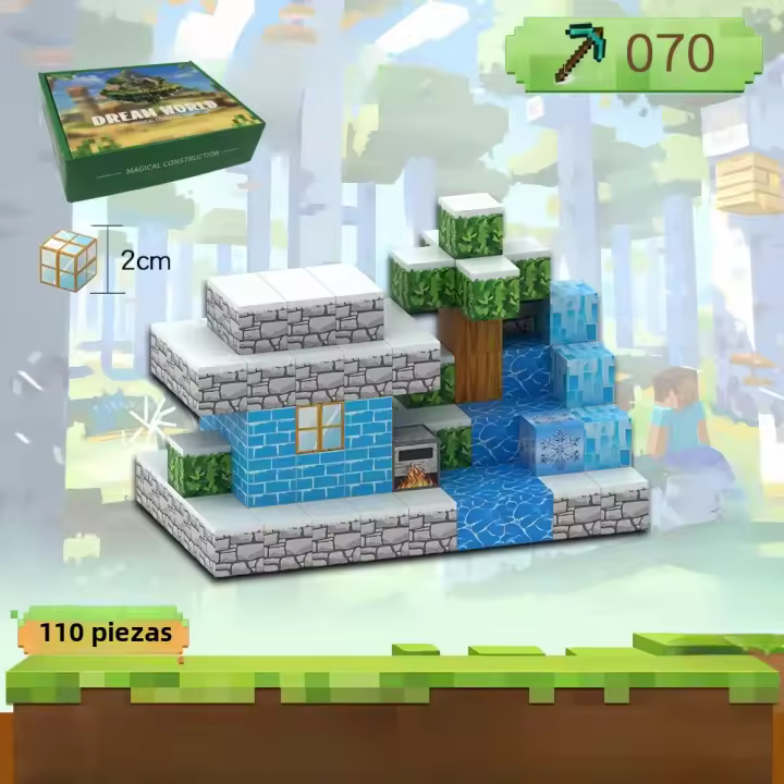 Nuevo Juego De Bloques Magnéticos Para Construir Mundo En Cubo Juguete Educativo DIY Creativo Para Niños Regalo De Cumpleaños - 1