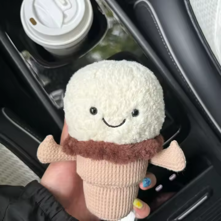 Muñeco De Peluche Conejo De Hielo En Color Crema De 17 Cm De Jelly Cat Juguete Interactivo Para Perros Y Gatos Decoración Suave Y Revestida Con Algodón PP Regalo Para Mascotas - 1