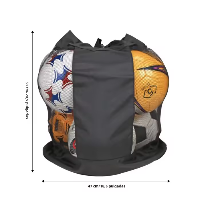Bolsa De Deporte Para Balones Con Cierre De Cordón Bolsa De Almacenamiento Para Baloncesto Fútbol Voleibol De Malla Oxford - 1
