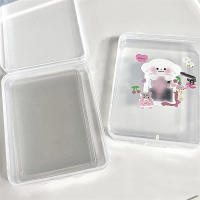 Caja De Almacenamiento Transparente De Plástico INS Para Tarjetas Fotocards Organizador De Escritorio Caja De Classificación Para Suministros Escolares Y Oficina - details 0