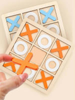Juego De Rompecabezas Para Niños Con Diseño Multicolor De Xo Y Gobang Ornamento Decorativo Para Escritorio Juego De Mesa Con Interacción Padre-Hijo - details 1