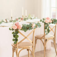 25pcs Flores Artificiales De Dalia Rosa Blush Con Tallos Para Boda DIY Centros De Mesa De Baile De Novia Decoración Del Hogar - details 5