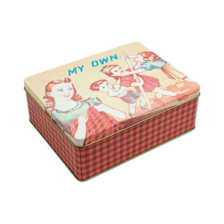 DIMPEX - 74079 Lata para costura de metal con diseño retro con unas medidas de_x000D_
19,5x15,5x7cm - 1