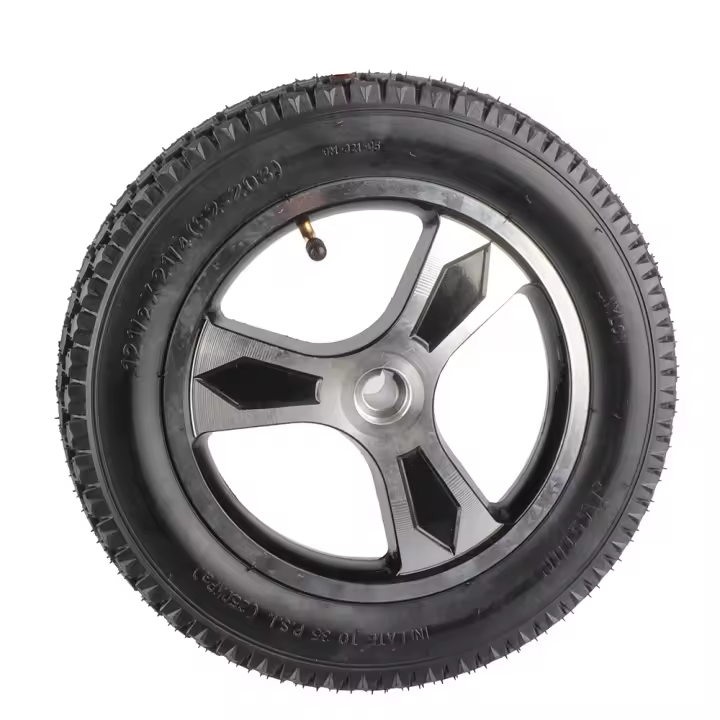 Rueda De 12 Pulgadas Con Neumático Y Eje De 17mm Para Silla De Ruedas Eléctrica Y Scooter Para Ancianos Tubo Interno Incluido - 1