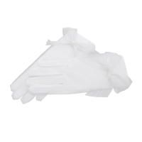 Guantes De Boda Elegantes Para Novia Con Lazo Accesorios De Boda Para Damas Guantes De Noche Formales De Encaje Rayón Talla Única - details 11