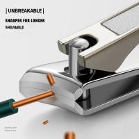 Tijeras De Uñas Diagonales Grandes 1Pc Con Apertura Amplia Herramientas De Pedicura De Acero Inoxidable Para Cuidado De Las Uñas - details 1