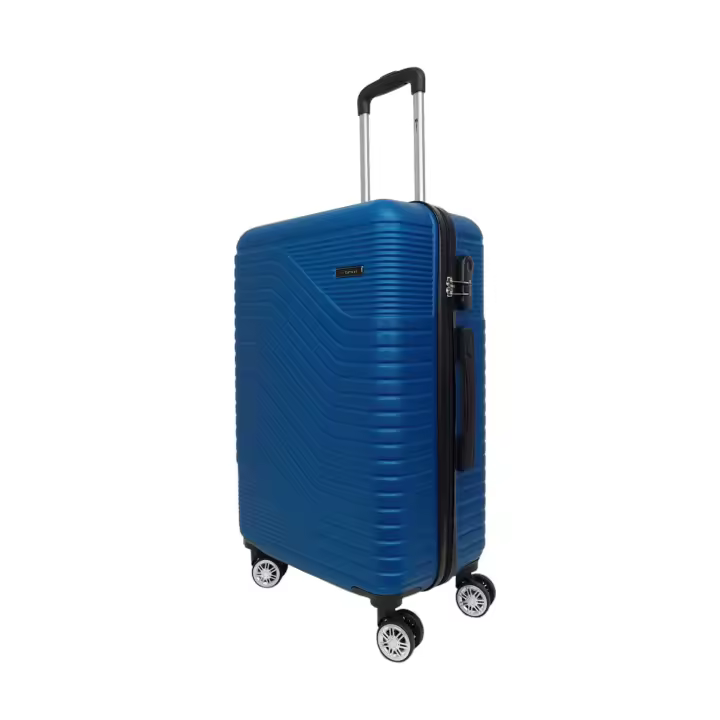 Maleta Barata Mediana Benzi BZ5747 Color Azul Oscuro  de medidas 65 x 40 x 25 cm y un peso de  3,2 kg. Maletas de Viaje  Rígida. Equipaje  con 4 Ruedas dobles giratorias 360º y Cerradura de Combinación de 3 dígitos. Color Azul - 1