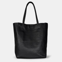 1990s Bolso shopper para mujer de piel con doble asa - details 0