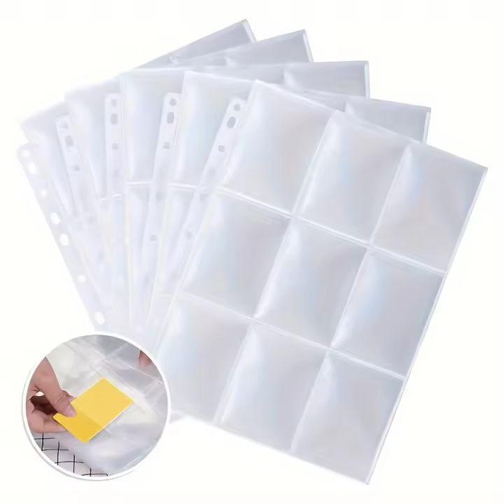Cartera De Cartas De Colección Con 90 Bolsillos A4 Compatible Con Anillos De 2/3/4 Para Organización Y Protección De Tarjetas - 1