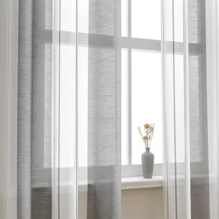 Cortinas de tul ,Cortinas Opacas de salón, 2 Piezas, Cortinas térmicas aislantes frío y Calor para Dormitorio con Ojales Gris Claro - 1
