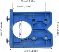 Localizador de plantilla de perforación de Bisagra ajustable de 35 mm Herramienta auxiliar de instalación de perforación de Bisagra Posicionador de Bisagra Guía de perforación de orificios de Bisagra Localizador - details 1