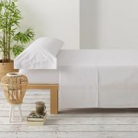 Juego de sabanas 150 x 200-3 Piezas -1 Sabana 220x240, 1 Bajera Ajustable 150x200 y 1 Funda de Almohada de 170x45 - Microfibra cepillada (Cama 150 - Blanco) Composición 100% Poliester. - details 2