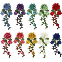 1PC Parche Bordado De Rosas Para Ropa DIY Adhesivo De Flores Aplicaciones Para Reparación Y Moda Accesorios De Telas - details 8
