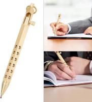 Pluma de la firma, bolígrafos de escritura de estilo retro laton tinte de gel, suministros de escuela de oficina, artículos de escritura de laton negro para escritura portátil - details 0