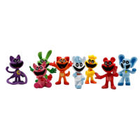 8Pcs/set Figuras De Anime Sonrientes Criaturas PVC 5-7cm Decoración De Pastel Animal Dibujos Animados Juguete Modelo Regalo - details 1