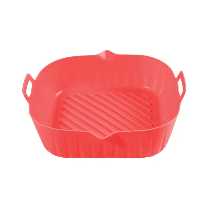 Cesta de silicona para freidora de Aire, bandeja para olla, contenedor reulizable, Molde para hornear, Protector de forma de Bote - 1