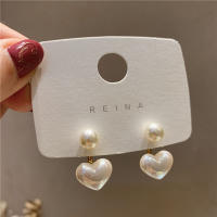 Pendientes De Perla Simulada Para Mujer Estilo Elegante Corazón Redondo Pendiente De Amor Para Fiestas Y Boda Joyería Valentine's Day Regalos - details 5