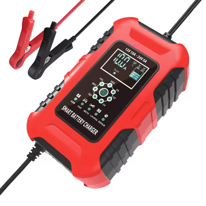 Cargador De Batería 10A Para Coche SUV Motocicleta Camión 12V 10A 24V 5A Reparación De Pulso Para Batería GEL Humedal Seco Ácido Lead - 1