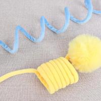 Juguete Interactivo Para Gatos Palos De Tejido Con Bola De Peluche Y Cabello De Conejo Para Entrenamiento Y Diversiones - details 6