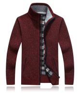 Nueva Cardigan De Lana Para Hombre Invierno Cuello Alto Zipper Manga Larga Gruesa De Poliéster Estilo Casual Color Sólido Ropa Masculina - details 4