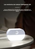 Lámpara De Noche LED Con Sensor De Movimiento Infrarrojo Para Pared Batería Incluida Para Pasillo Escalera Armario Dormitorio Baño - details 2