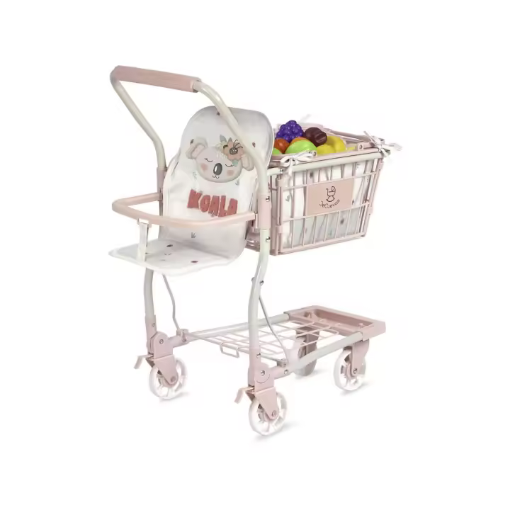 Decuevas Toys Carro de la Compra Koala con Portabebé, Cesta y Set 12 Frutas Decuevas 52179 - 1