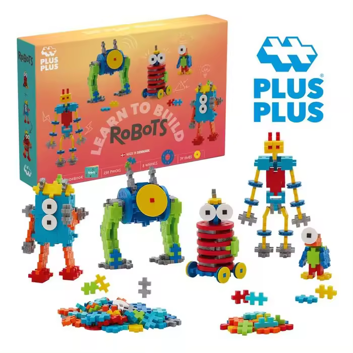 LUDILO JUEGO PLUS-PLUS LEARN TO BUILD: ROBOTS 250 PIEZAS PLUS PLUS 24x4x16 Cms. - 1