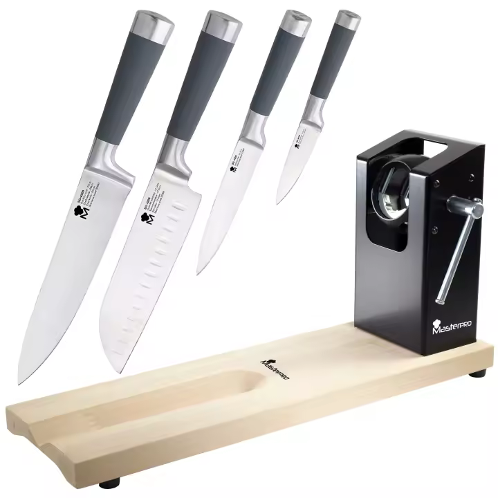 Bergner Pack Jamonero Masterpro y Set 4 Cuchillos De Cocina SAN IGNACIO - Profesional - 1