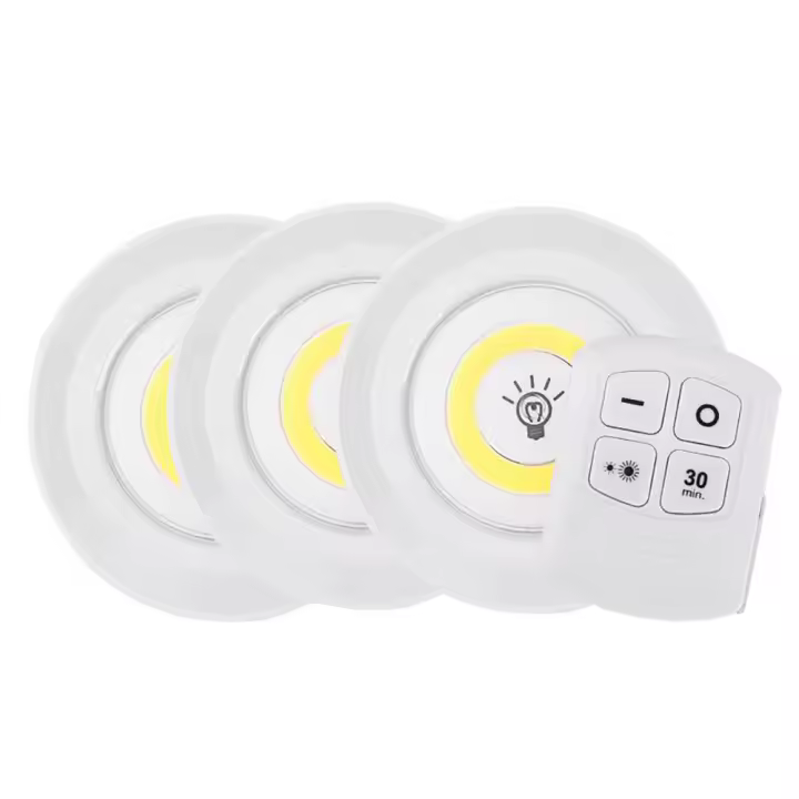 Lámpara Nocturna LED COB Super Brillante 5W Con Control Remoto Inalámbrico Y Dimmer Para Armario Dormitorio Cocina - 1