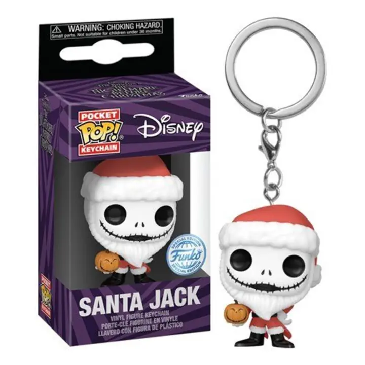 FUNKO POCKET POP! LLAVERO: PESADILLA ANTES DE NAVIDAD – SANTA JACK, 82822, TIENDA CON LICENCIA OFICIAL - 1
