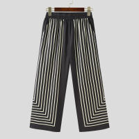 Conjunto De Ropa Casual Para Hombre 2024 Con Estampado Rayado Camisa De Manga Larga Y Pantalones V-Neck Estilo Callejero Talla S-5XL INCERUN - details 9