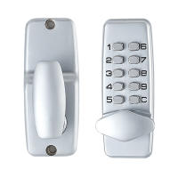Cerradura mecánica para puertas - Cerradura digital con contraseña y código de combinación - Para cercas exteriores - Ideal para portones, estacionamientos, oficinas, puertas interiores y propiedades de alquiler - details 1