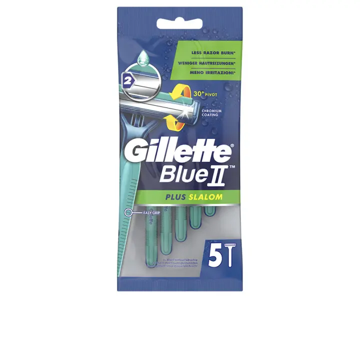 Cosmética Facial Gillette BLUE II PLUS SLALOM cuchilla afeitar desechable - 1