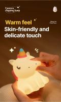 Lámpara Nocturna De Unicornio Cartoon Con Luz Suave De Silicona Protección Ocular Para Lectura Y Decoración De Habitación Infantil - details 5