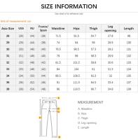 Jeans De Encaje Y Desgaste Para Hombre Corte Estrecho Elástico Algodón Moda Coreana Clásica Azul Negro Pantalones De Denim Para Calle Hip Hop Malestar Trousers - details 0